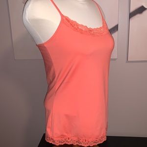 Lace trim cami with adjustable straps